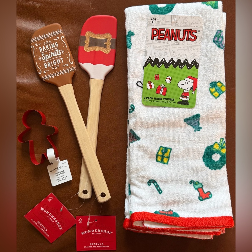 Target🎯Wondershop🧑‍🎄Baking Spirits Bright,PEANUTS Holiday Baking Set Bundle,BNWT